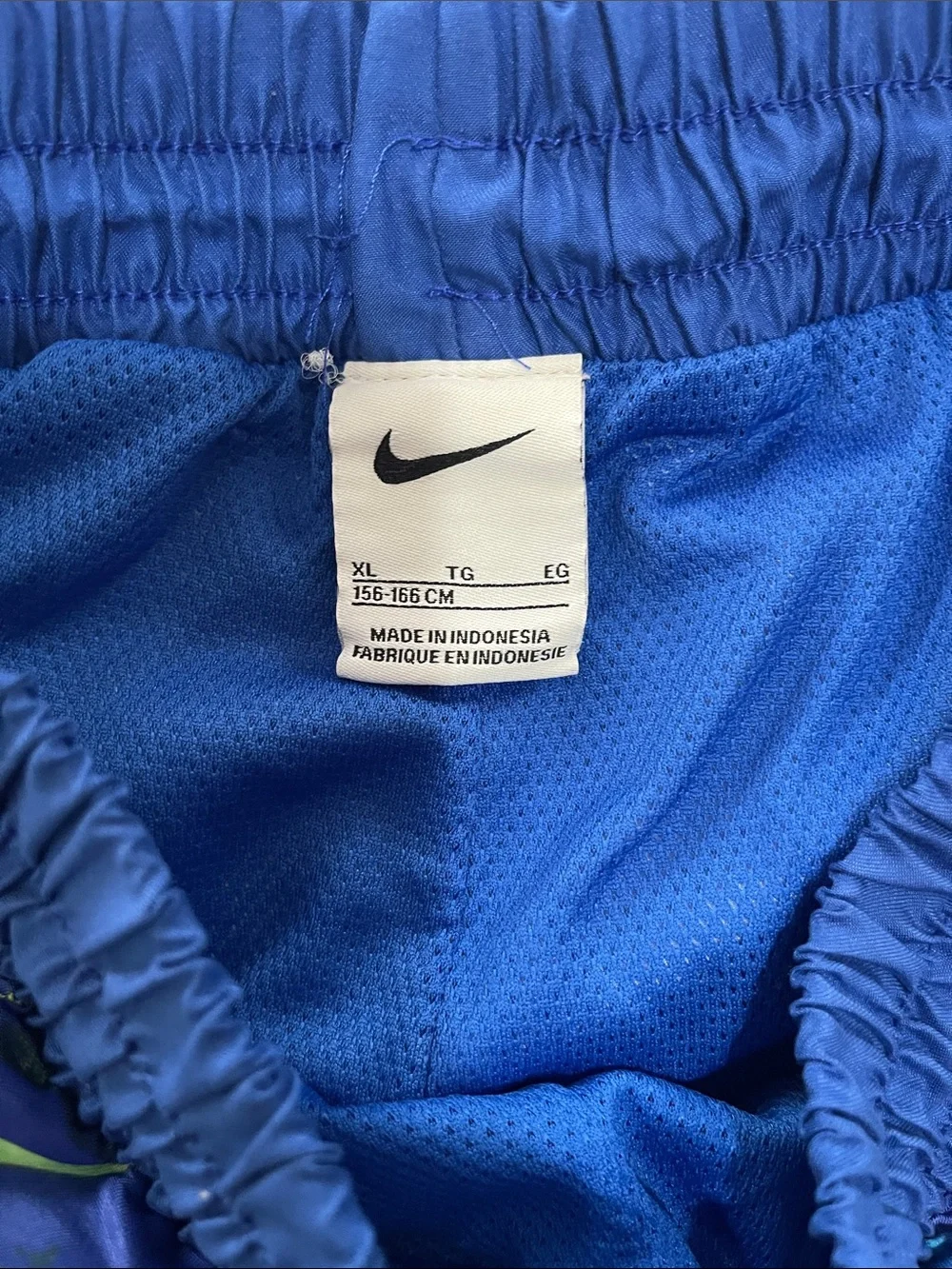 Nike Boys' Blue Swim Trunks with Green & Neon Accents